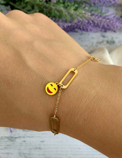 Fashion Gold Color Smile Shape Decorated Bracelet