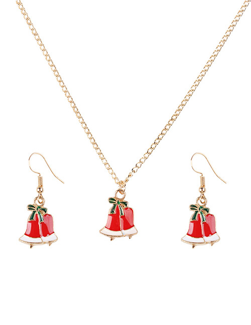 Fashion Red Bell Shape Decorated Jewelry Set