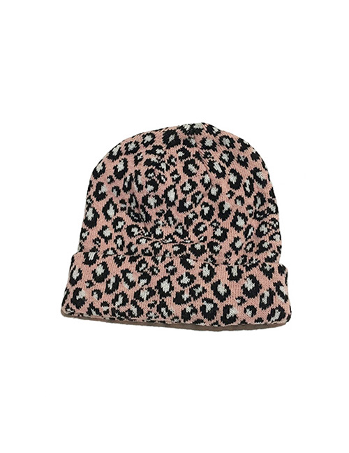 Fashion Pink Leopard Pattern Decorated Hat