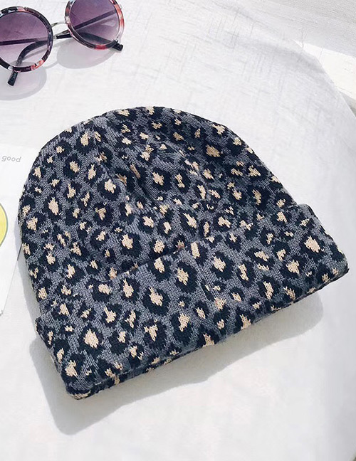 Fashion Gray Leopard Pattern Decorated Hat