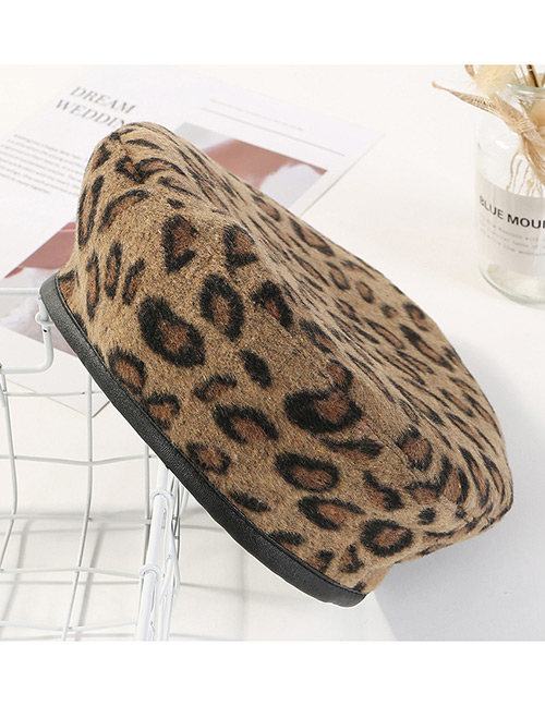 Fashion Brown Leopard Pattern Decorated Simple Hat