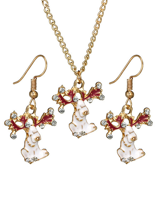 Fashion Gold Color Deer Shape Decorated Jewelry Set