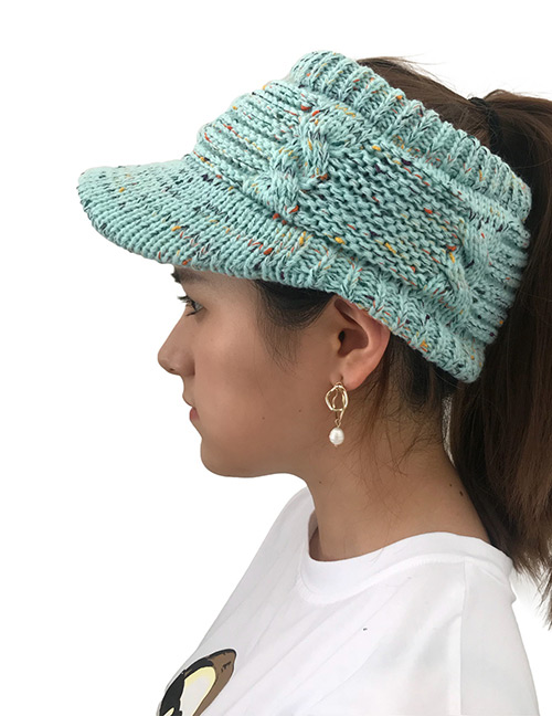 Fashion Blue Color Matching Decorated Hat