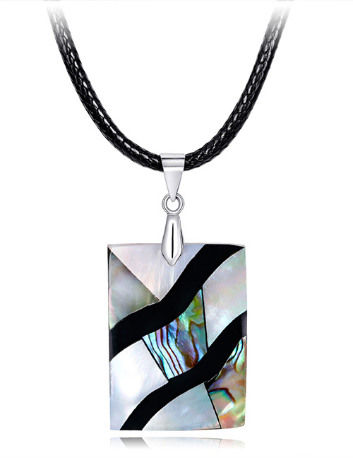 Fashion Multi-color Square Shape Decorated Necklace