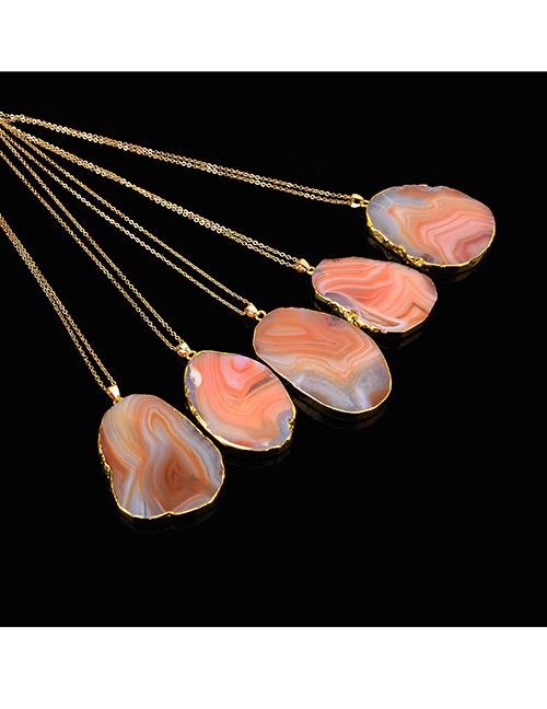Fashion Orange Waterdrop Shape Decorated Long Necklace