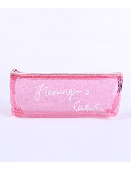 Fashion Pink Pure Color Design Simple Pencil Case