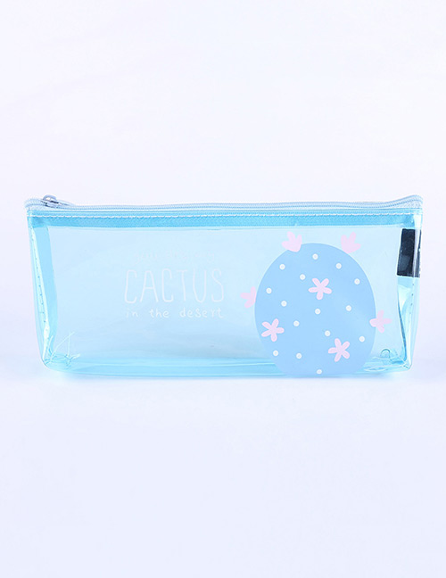 Fashion Blue Flowers Pattern Decorated Pencil Case