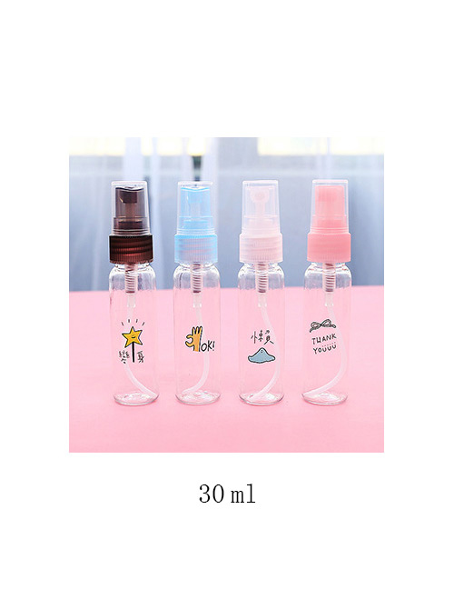 Fashion Multi-color Letter Pattern Design Portable Spray Bottle(randomly)