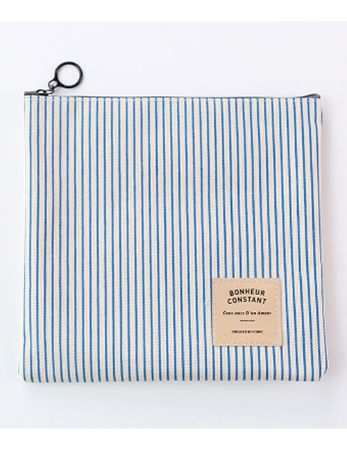 Fashion Blue Stripe Pattern Decorated Storage Bag