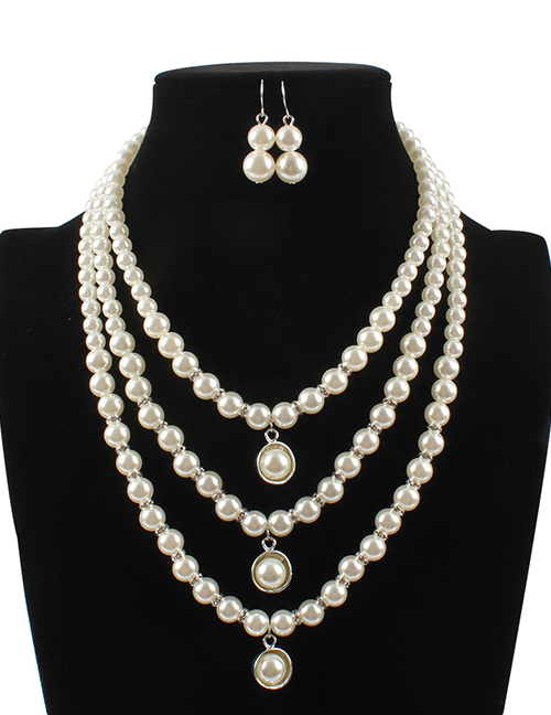 Fashion Beige Pure Color Decorated Jewelry Set