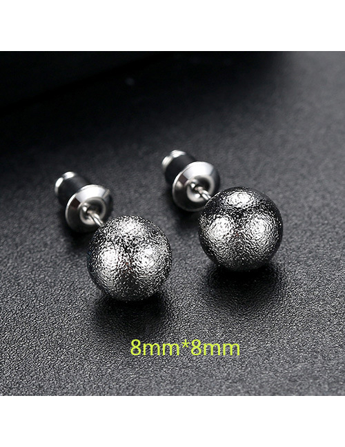 Fashion Silver Color Pure Color Decorated Earrings (8mm)