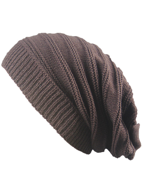 Fashion Brown Stripe Pattern Decorated Hat