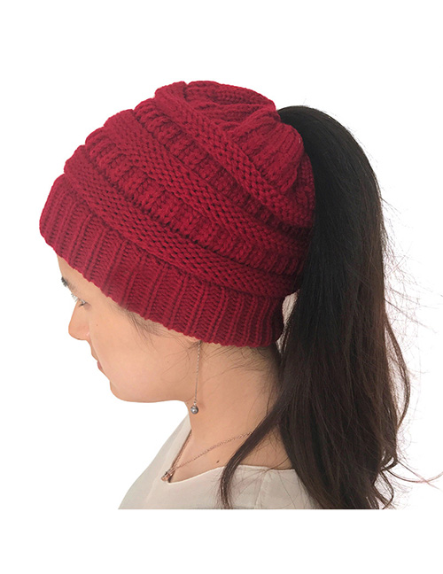 Fashion Red Stripe Pattern Decorated Hat