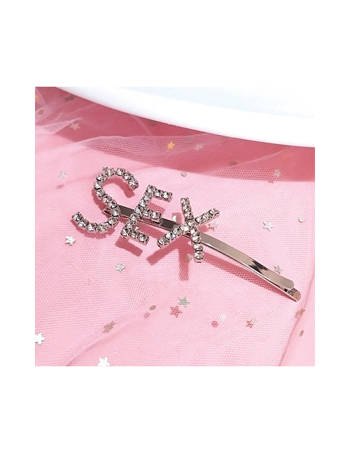 Fashion Silver Color Letter Shape Decorated Hair Clip
