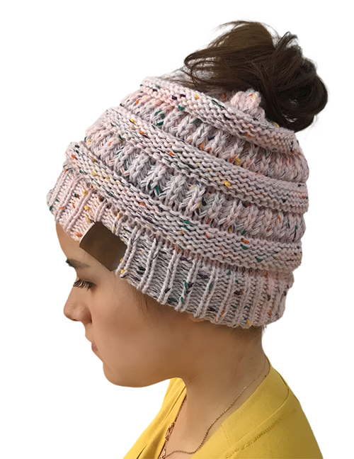 Fashion Pink Dots Pattern Design Knitted Hat
