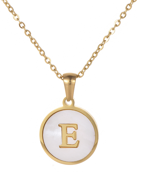 Fashion Gold Color Letter E Shape Decorated Necklace