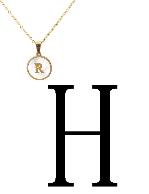 Fashion Gold Color Letter H Shape Decorated Necklace