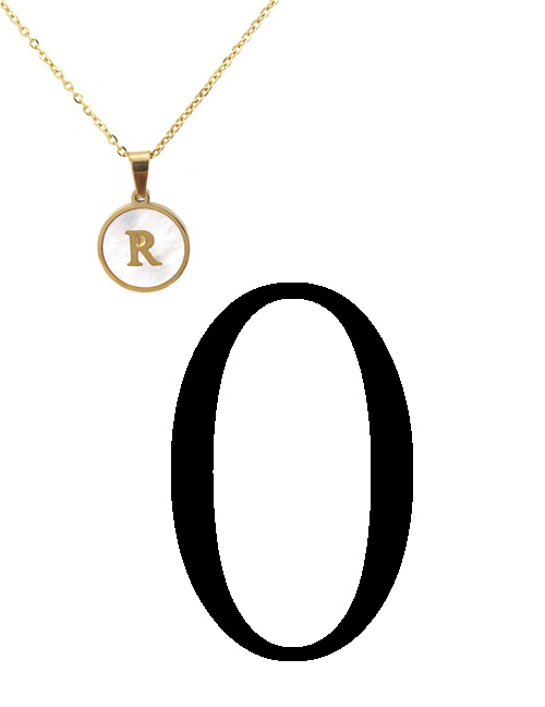 Fashion Gold Color Letter O Shape Decorated Necklace