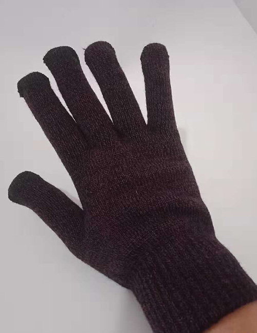 Fashion Purple Pure Color Decorated Gloves