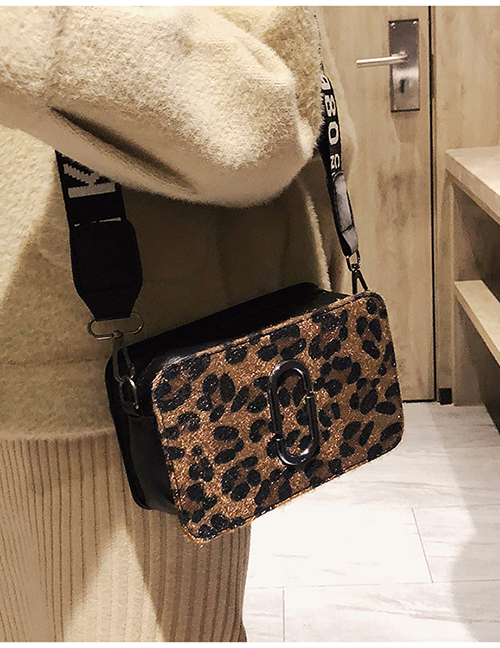 Fashion Brown Leopard Pattern Decorated Shoulder Bag