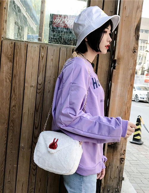 Fashion White Ears Pattern Decorated Shoulder Bag