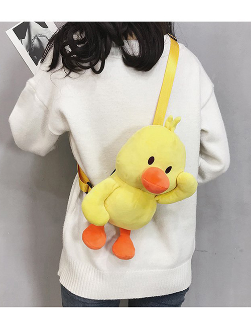 Fashion Yellow Duck Shape Design Weird Shoulder Bag