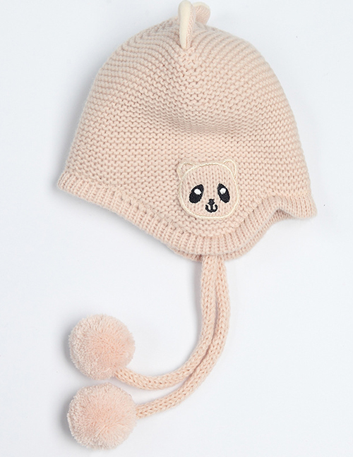 Fashion Beige Cartoon Panda Decorated Baby Hat