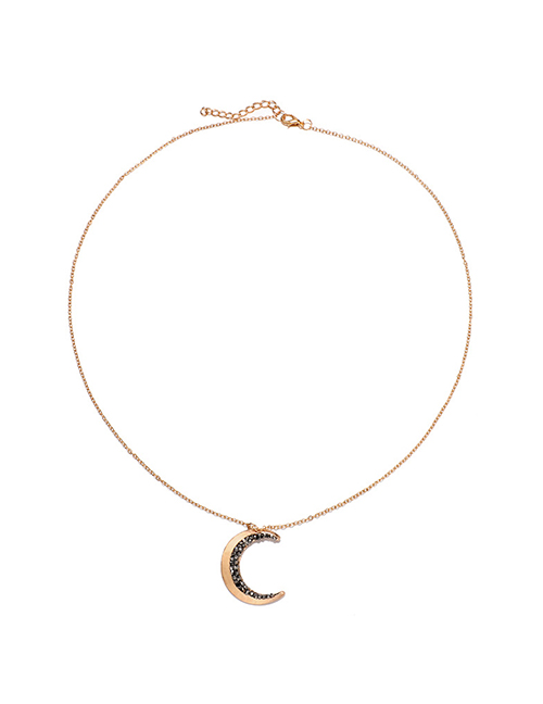 Fashion Gold Color Moon Pendant Decorated Simple Choker