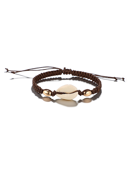 Fashion Brown Shell Decorated Simple Anklet&bracelet
