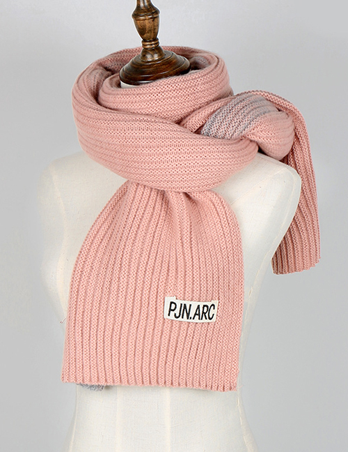 Fashion Pink Letter Pattern Decorated Thicken Scarf