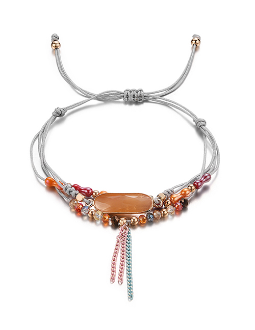 Fashion Gray Beads&tassel Decorated Bracelet