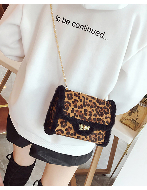 Fashion Brown Leopard Pattern Design Square Shape Bag