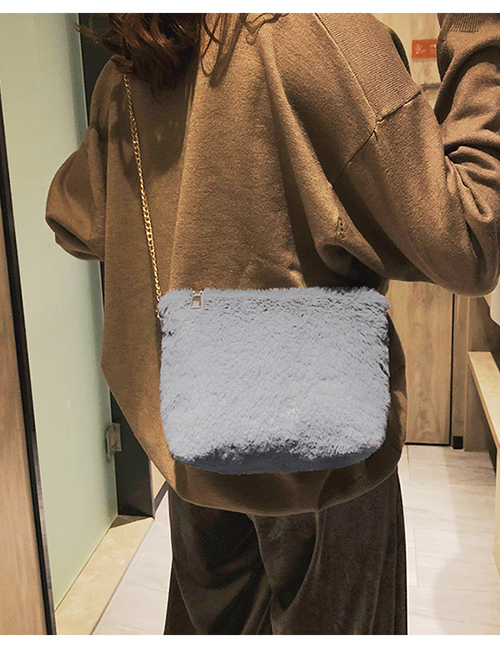Fashion Gray Pure Color Design Square Shape Bag