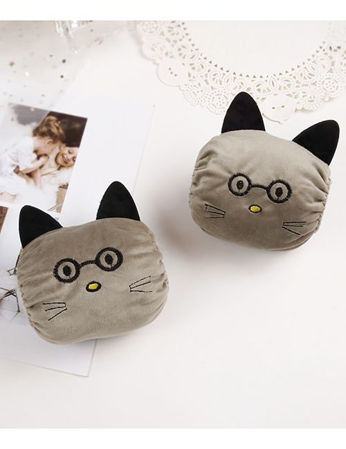 Fashion Dark Gray Cat Shape Decorated Sleeve For Child