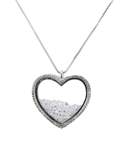 Fashion White Heart Shape Decorated Necklace