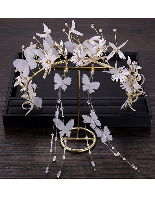 Fashion White Butterfly Shape Decorated Hair Accessories