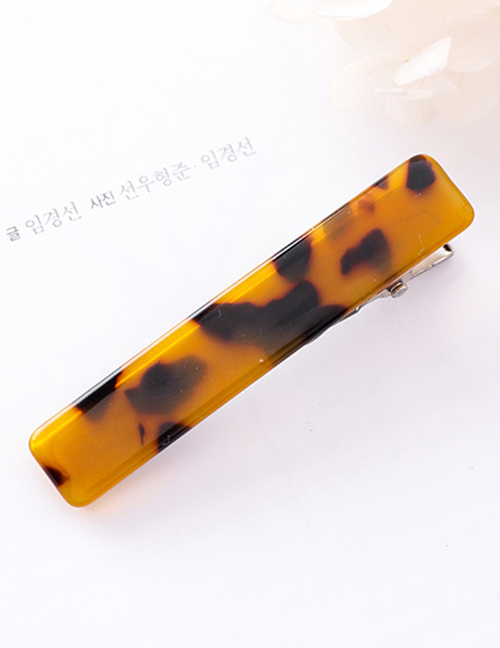 Fashion Yellow Square Shape Decorated Hair Clip