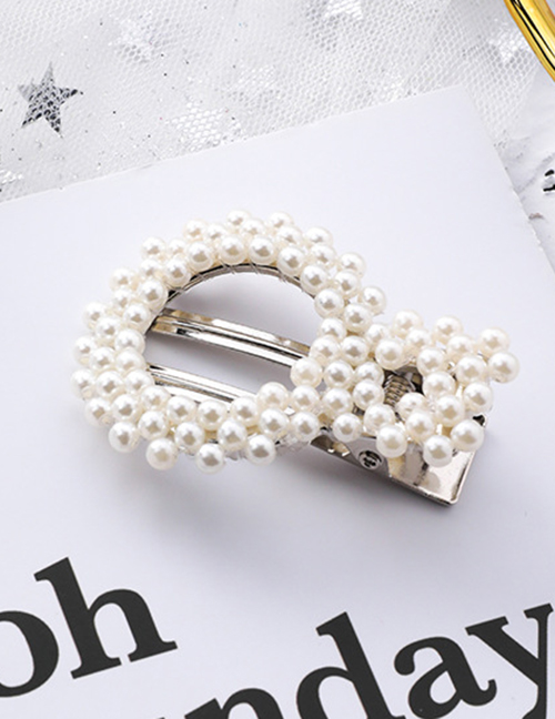 Fashion Silver Color Round Shape Decorated Hair Clip