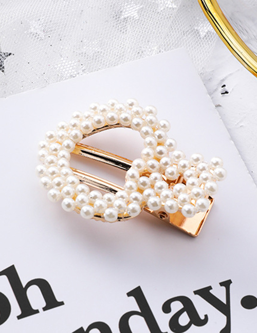 Fashion Gold Color Heart Shape Decorated Hair Clip