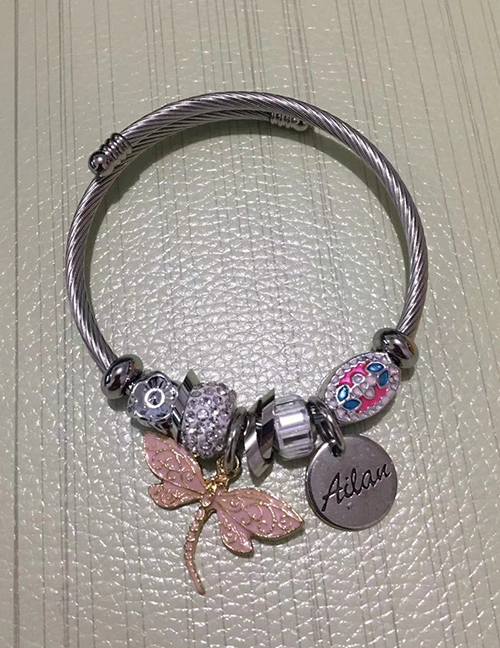 Fashion Pink Dragonfly Shape Decorated Bracelet