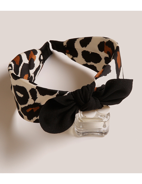 Fashion White Leopard Pattern Decorated Headband