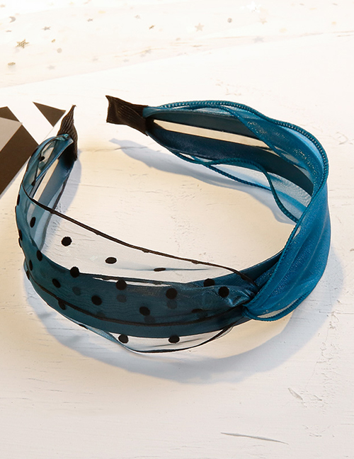 Simple Dark Blue Spot Pattern Decorated Headband