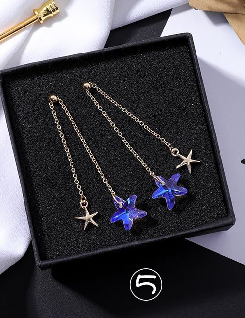 Fashion Gold Color Star Shape Decorated Earrings
