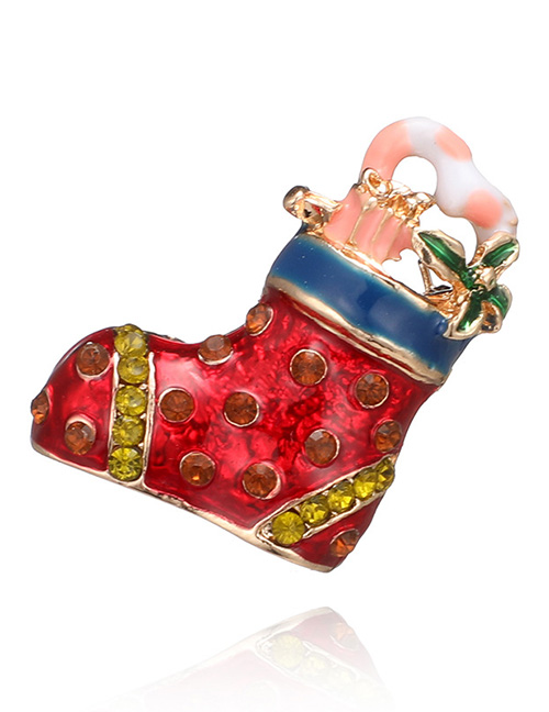 Fashion Multi-color Boots Shape Decorated Brooch