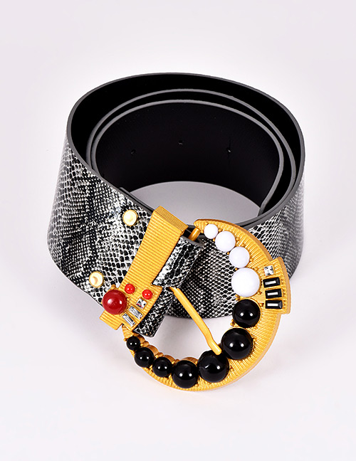 Fashion Multi-color Bead Decorated Belt