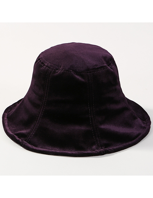 Fashion Purple Pure Color Design Fisherman Hat