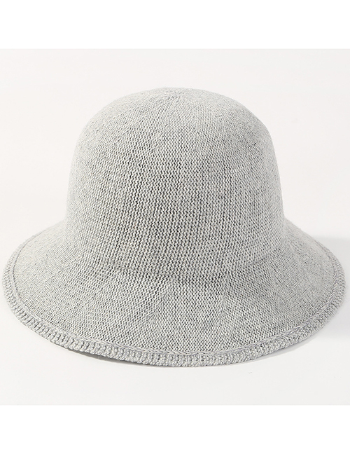 Fashion Light Gray Pure Color Design Leisure Fisherman Hat