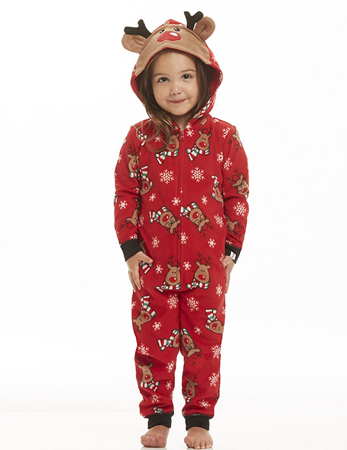 Fashion Red Elk&snowflake Decorated Household Clothes For Baby