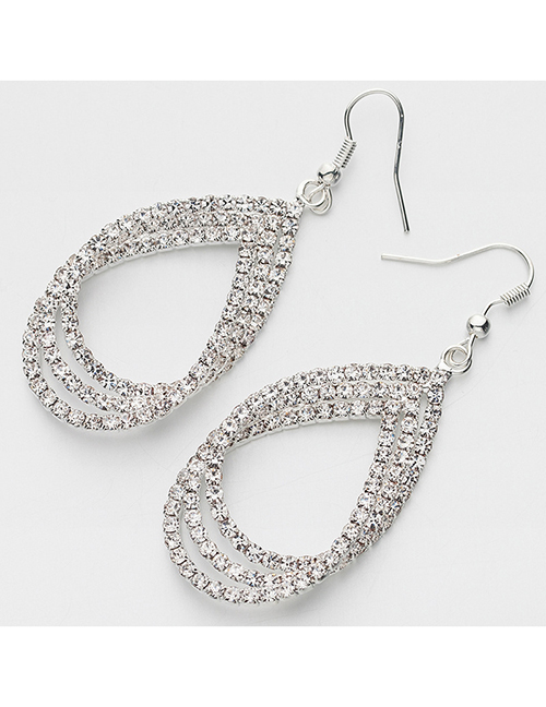 Fashion Silver Color Waterdrop Shape Design Simple Earrings