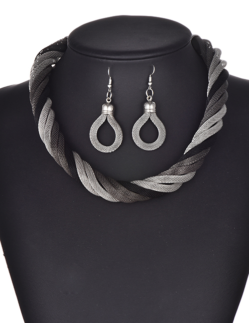 Fashion Light Gray Multi-layer Design Simple Jewelry Sets